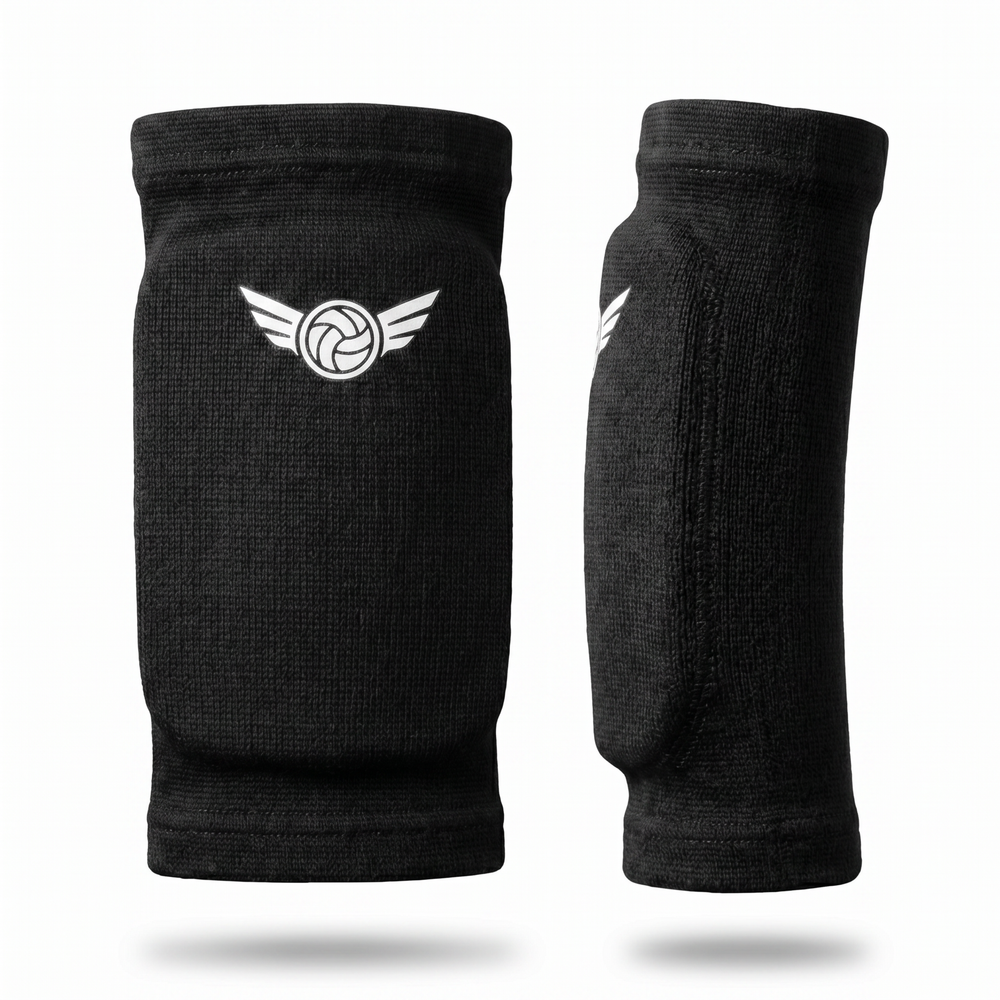 Volleyball elbow pads for teen girls - B&M black low-profile pair